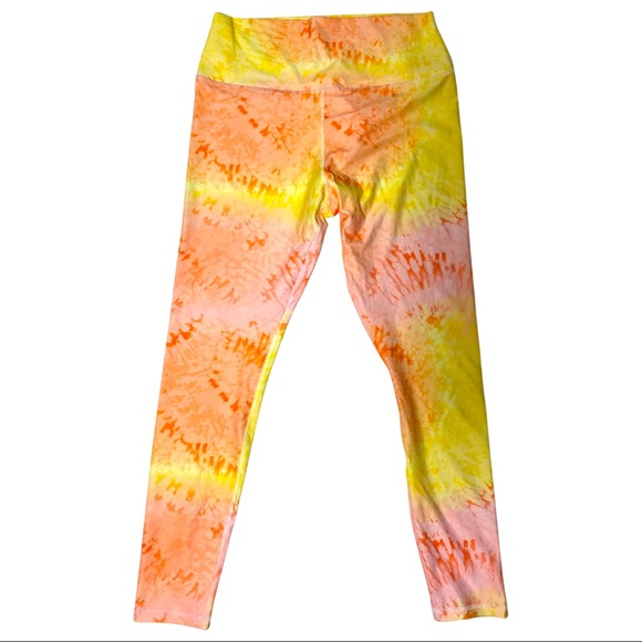 Scorpio Sol Vinyasa High Waist Leggings in Tie-Dye Workout Pants Sz L NWT - Picture 1 of 6